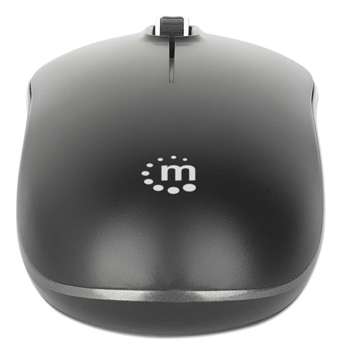 Wireless Optical Mouse 1200 DPI Ambidextrous Black USB-A Receiver
