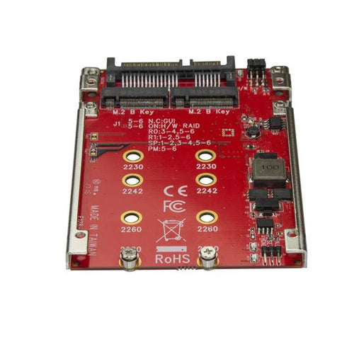 StarTech.com Dual-Slot M.2 to SATA Adapter - RAID, 6 Gbit/s
