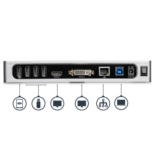 StarTech.com DK30ADD laptop dock/port replicator
