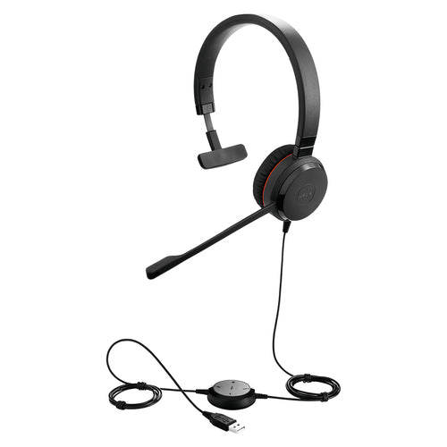 Jabra Evolve 20SE MS Mono Wired Headset for Office/Call Center - 150-7000Hz Frequency Range, Lightweight 142g Design