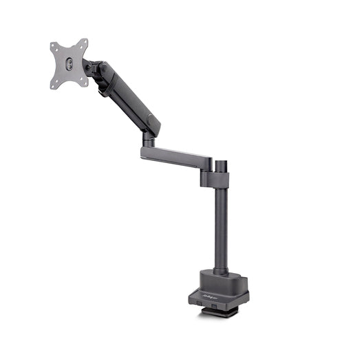 Desk Mount Monitor Arm 40 Inch Mechanical Spring-Assisted C-Clamp Black