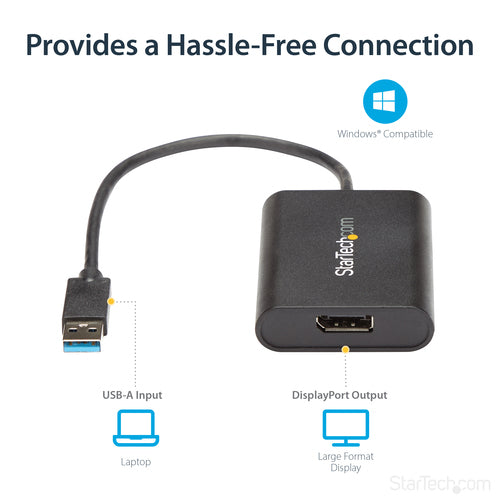 USB 3.0 to DisplayPort Adapter 4K Output USB DP Monitor Converter
