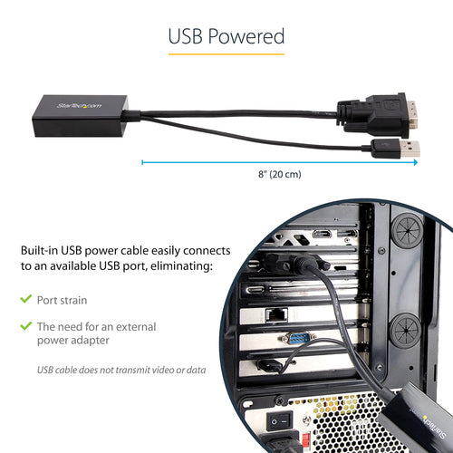 DVI to DisplayPort Adapter 1920x1200 StarTech 0.254m