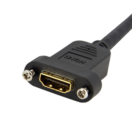 4K UHD Panel Mount HDMI Cable 3ft HDMI Female to Male 10.2 Gbps