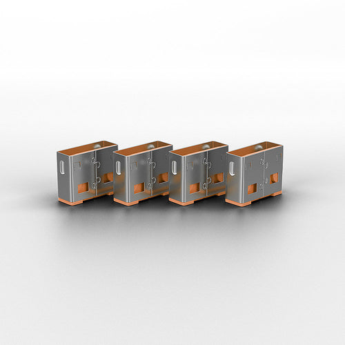 USB Port Blocker Pack of 10 - Lindy Type-A Orange ABS
