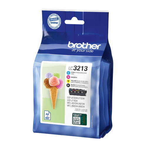Ink Cartridge Brother LC3213VAL High Yield Black Cyan Magenta Yellow Multi Pack - LC3213VAL