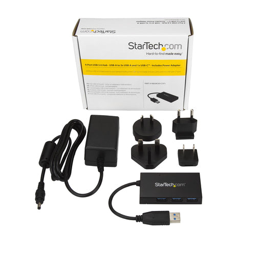 USB Hub StarTech HB30A3A1CSFS 4 Port USB-C USB-A SuperSpeed 5Gbps