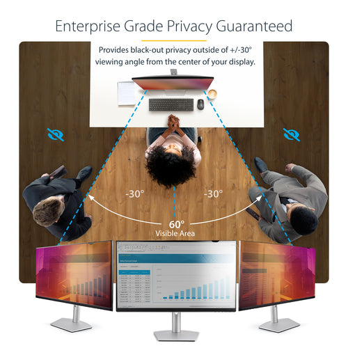 Privacy Screen StarTech 24-Inch Reversible Filter 16:10 Glossy