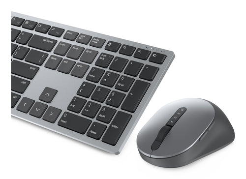 Wireless Keyboard and Mouse DELL KM7321W RF Wireless Bluetooth Full-Size Titanium Grey