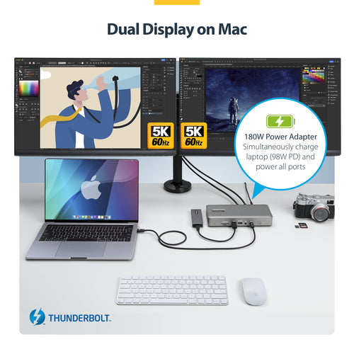 StarTech.com 132N-TB4USB4DOCK laptop dock/port replicator