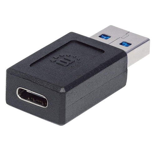 USB-C to USB-A Adapter Manhattan 10Gbps SuperSpeed+ Black