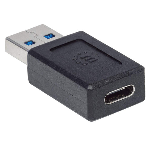 USB-C to USB-A Adapter Manhattan 10Gbps SuperSpeed+ Black