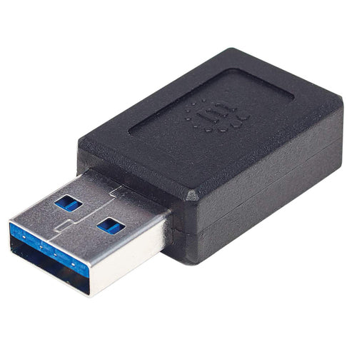 USB-C to USB-A Adapter Manhattan 10Gbps SuperSpeed+ Black