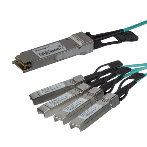 Fibre Optic Cable StarTech.com QSFP4X10AO15 40G 15m AOC 1x QSFP+ to 4x SFP+