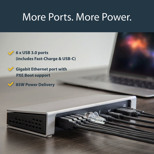 StarTech.com TB3DOCK2DPPD laptop dock/port replicator