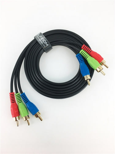 Component Video Cable Axiom RCA 1.8m YPbPr Gold-Plated 3x RCA Male