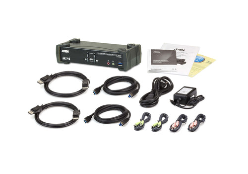 KVM Switch ATEN CS1922M 4K Ultra HD 3.44W Black