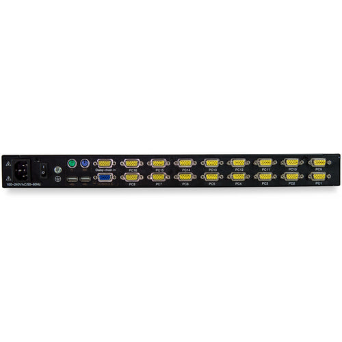 StarTech 17" Rackmount KVM Console with 16 Port Switch - Integrated KVM Drawer