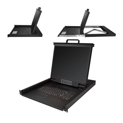 StarTech Rackmount KVM Console RKCONS1901 - 19" LCD, VGA, USB, 1280x1024 Resolution