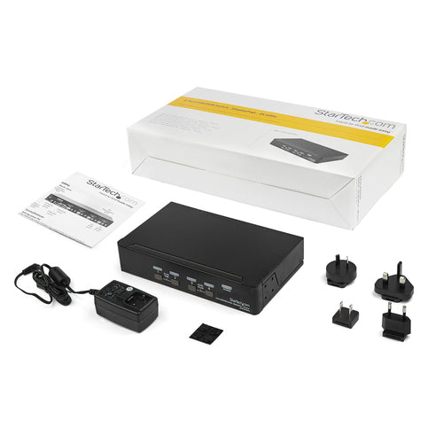 KVM Switch StarTech.com SV431DPUA2 4 Port DisplayPort 4K 60Hz USB 2.0 Hub Rack-Mountable - SV431DPUA2