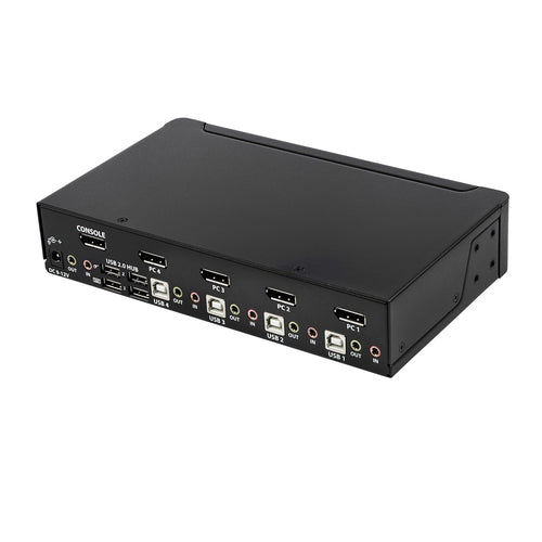 KVM Switch StarTech.com SV431DPUA2 4 Port DisplayPort 4K 60Hz USB 2.0 Hub Rack-Mountable - SV431DPUA2