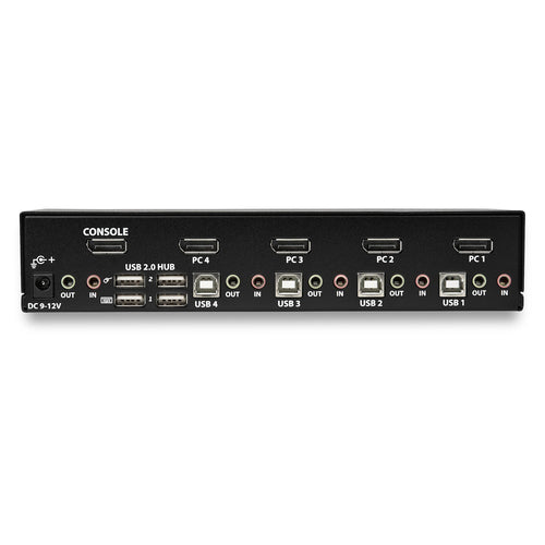 KVM Switch StarTech.com SV431DPUA2 4 Port DisplayPort 4K 60Hz USB 2.0 Hub Rack-Mountable - SV431DPUA2