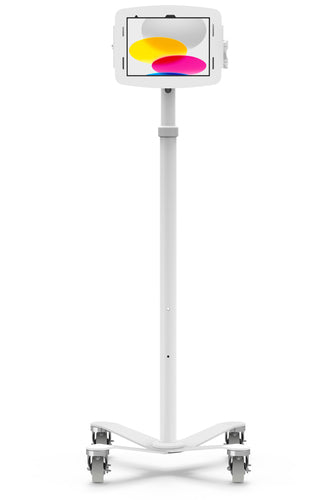 Compulocks Rise Freedom Extended iPad 10.2" Space Enclosure Medical Rolling Cart - White
