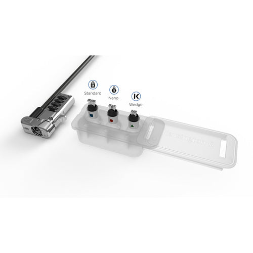 Kensington Replacement Lock Head Tips for 3-in-1 Laptop Lock Silver 3 pcs