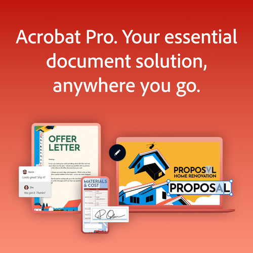 Adobe Acrobat Pro Government, 1 year subscription