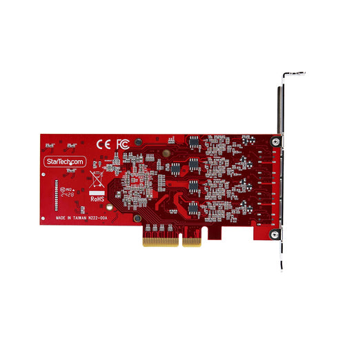 USB PCIe Card StarTech 4-Port USB-C 10Gbps Expansion Windows/Linux/macOS - P10Q4C-USB-CARD