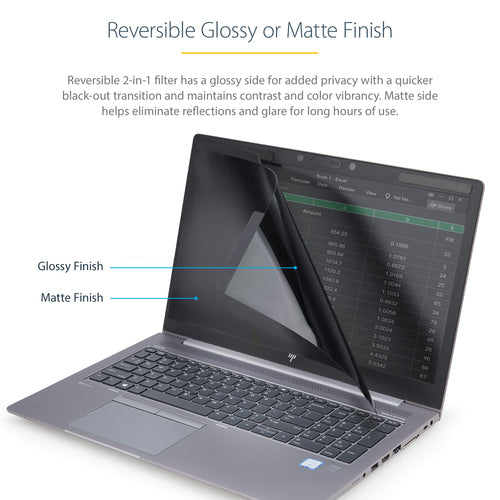 Laptop Privacy Screen for 15.6 Inch Notebook Magnetic Removable Blue Light Reducing Filter