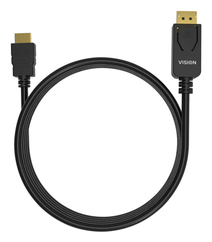 Video Cable Adapter Vision TC 2MDPHDMI8K/BL 2m HDMI DisplayPort Male - TC 2MDPHDMI8K/BL