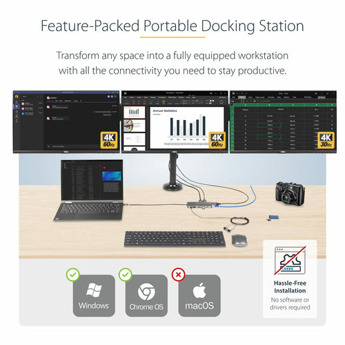 StarTech.com 154B-USBC-MULTIPORT laptop dock/port replicator