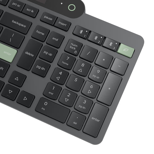 Wireless Bluetooth Full-Size Keyboard Plunger Switch Black Green