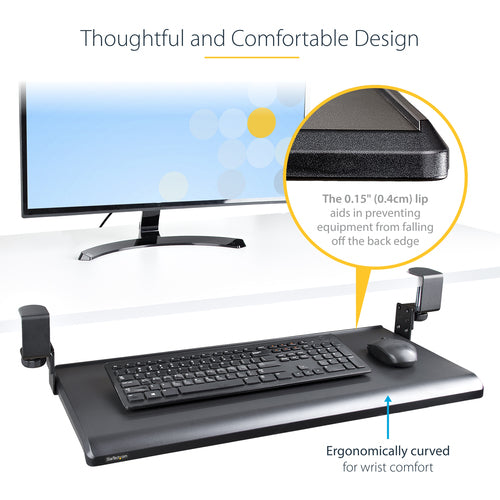 StarTech.com KEYBOARD-TRAY-CLAMP1 desktop sit-stand workplace