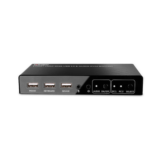 HDMI 4K60 KVM Switch 2 Port USB Audio 4096 x 2160