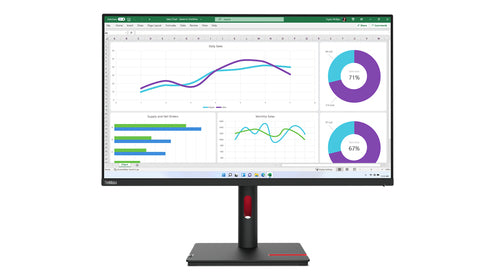 Computer Monitor Lenovo ThinkVision T32h-30 2560x1440 6ms 31.5in LED - 63D3ZAR1US