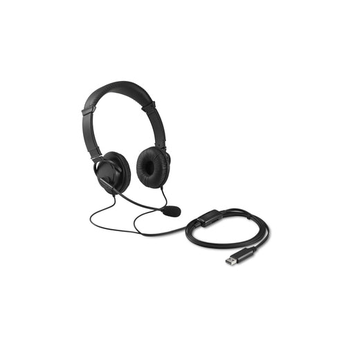 Wired USB-A Headset Kensington K33065WW Microphone Volume Control Black