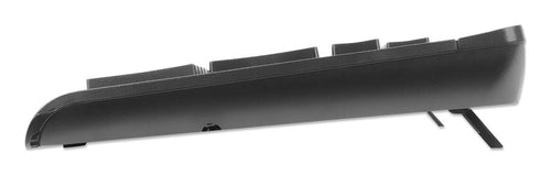 Manhattan MWK7350 Wireless Keyboard and Mouse Combo - Black - Full-Size - 1200 dpi