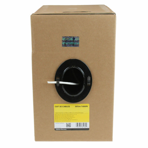 Ethernet Cable StarTech.com WIR5ECMRWH Cat 5e 1000 ft Solid CMR-Rated