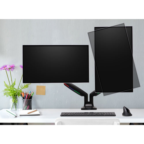 Dual Monitor Arm Mount Height-Adjustable SmartFit Kensington