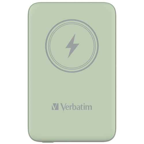 Verbatim Charge 'n' Go Magnetic Wireless Power Bank 10000mAh - Green, Quick Charge 3.0