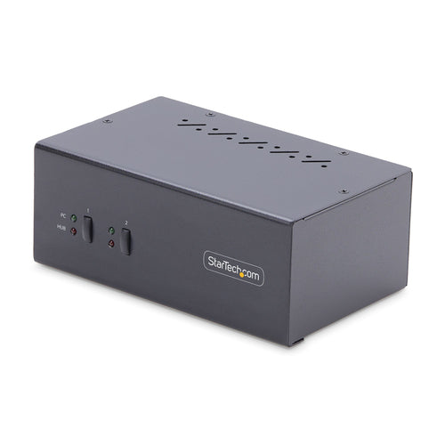 2-Port Dual-Monitor DisplayPort KVM Switch 4K 60Hz USB Hub