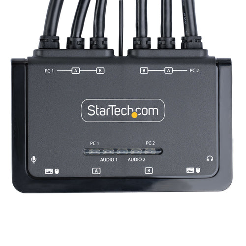 2-Port Dual-Monitor HDMI KVM Switch 4K 60Hz 4096x2160 Compact