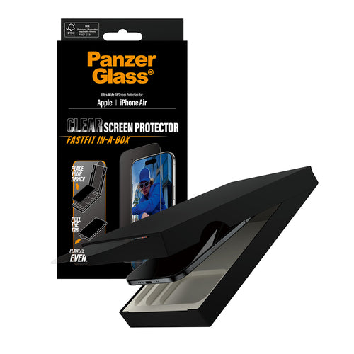 Screen Protector PanzerGlass iPhone Air Ultra-Wide Fit Scratch & Shock Resistant - PG63006