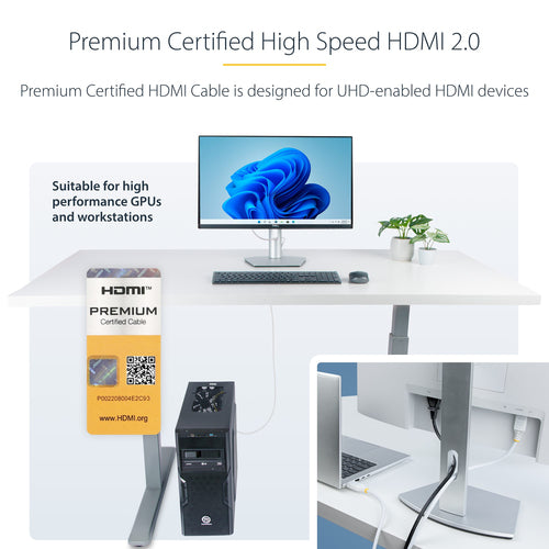 6ft Premium Certified High Speed HDMI Cable 4K 60Hz HDR10 ARC