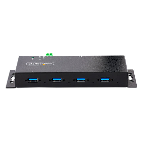 4-Port Industrial USB 3.0 Hub StarTech.com Metal ESD Protection Wall Mountable