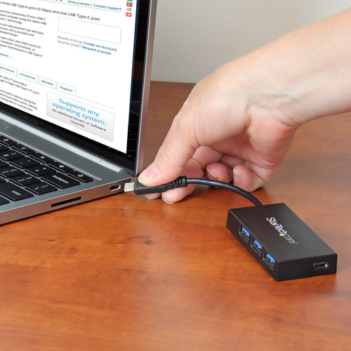 4-Port USB-C Hub StarTech.com USB 3.0 5Gbps Type-C Type-A