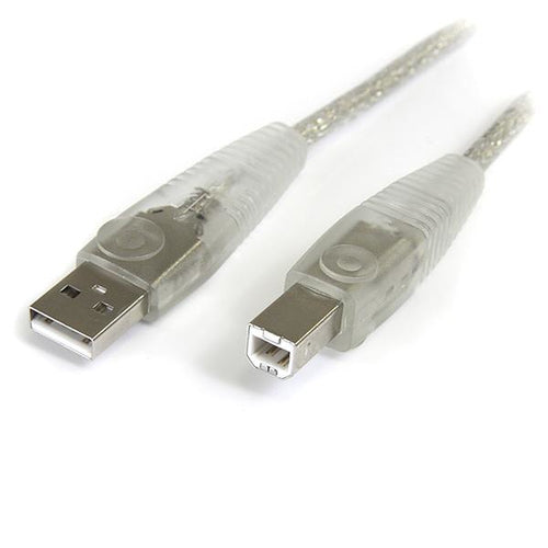 StarTech.com 15 ft. Transparent USB 2.0 Cable A-B M/M USB cable