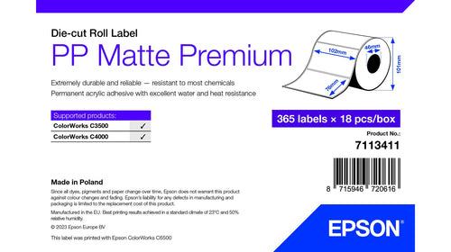 Epson 7113411 printer label